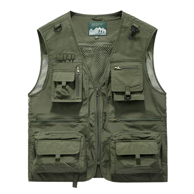 Men’s Summer Tactical Vest – 14-Pocket Utility Mesh Vest By C7 Tactical | Lightweight. Functional. Built for the Field.