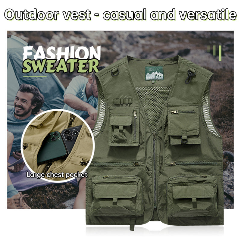 Men’s Summer Tactical Vest – 14-Pocket Utility Mesh Vest By C7 Tactical | Lightweight. Functional. Built for the Field.