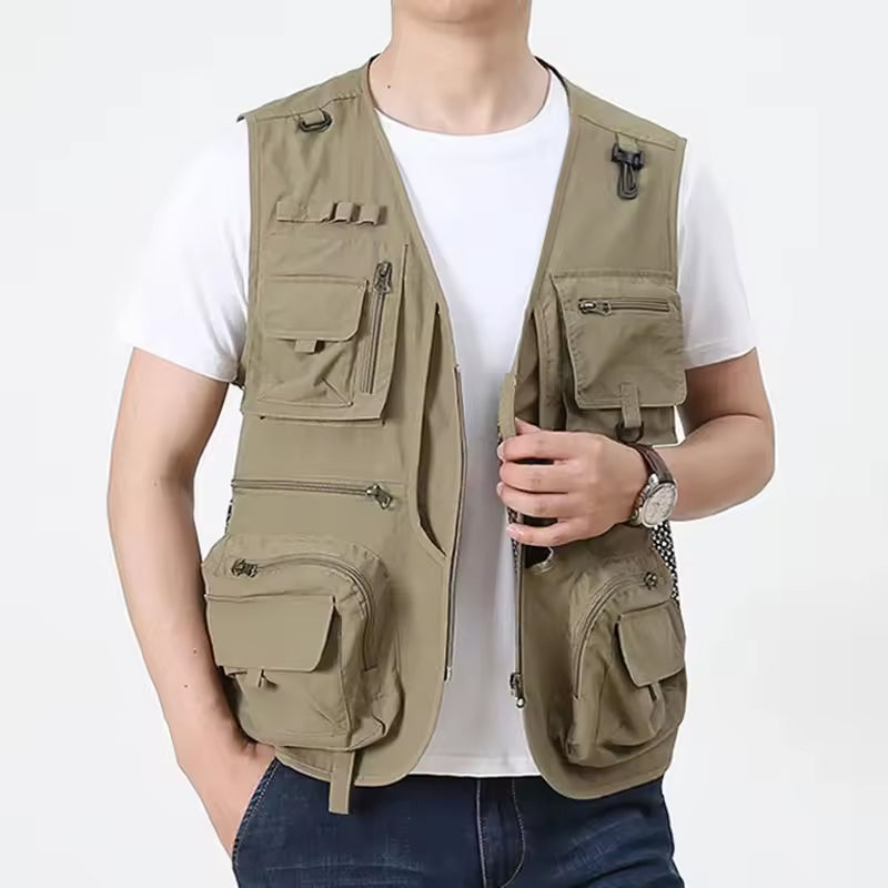Men’s Summer Tactical Vest – 14-Pocket Utility Mesh Vest By C7 Tactical | Lightweight. Functional. Built for the Field.