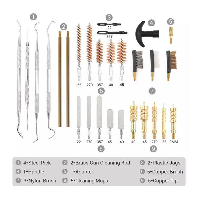 C7Tactical GK28-C Copper Gun Cleaning Brush Set