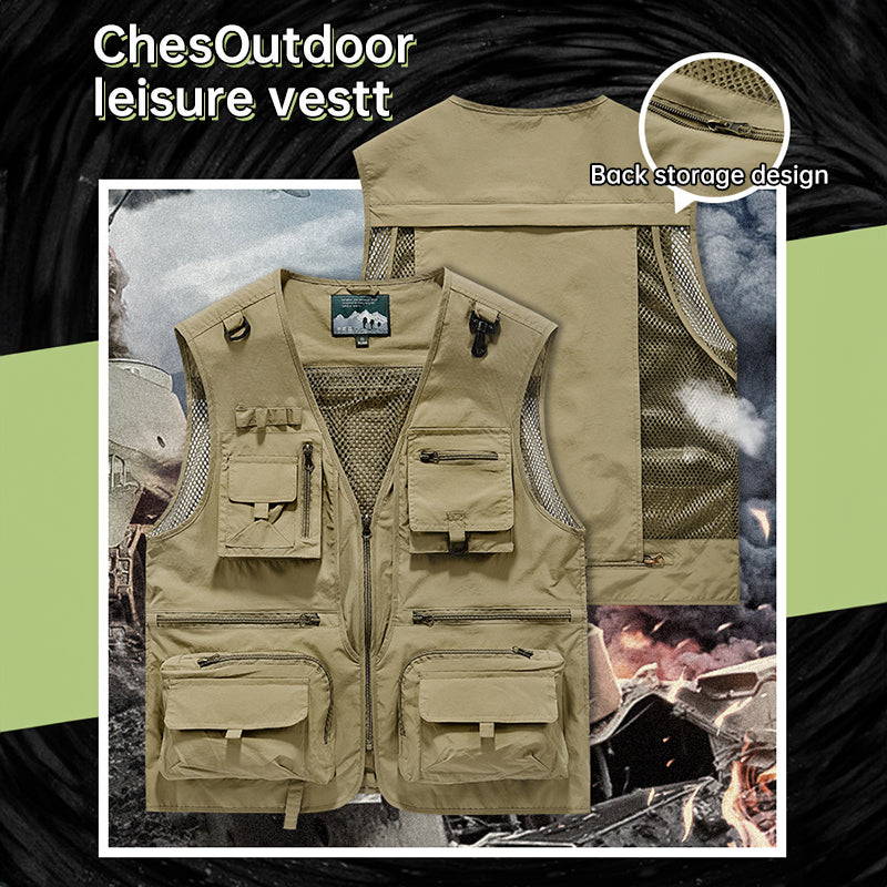 Men’s Summer Tactical Vest – 14-Pocket Utility Mesh Vest By C7 Tactical | Lightweight. Functional. Built for the Field.