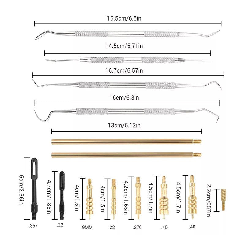 C7Tactical GK28-C Copper Gun Cleaning Brush Set