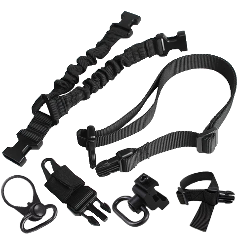 C7 Hawkeye Quick Release Single Point Bungee Sling + Attachment Bundle